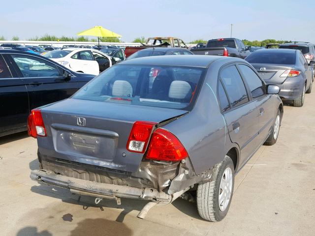 1HGES16365L026083 - 2005 HONDA CIVIC DX V GRAY photo 4