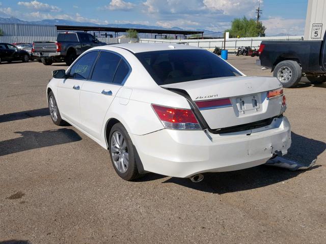 1HGCP3F87BA027802 - 2011 HONDA ACCORD EXL WHITE photo 3