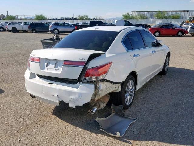 1HGCP3F87BA027802 - 2011 HONDA ACCORD EXL WHITE photo 4