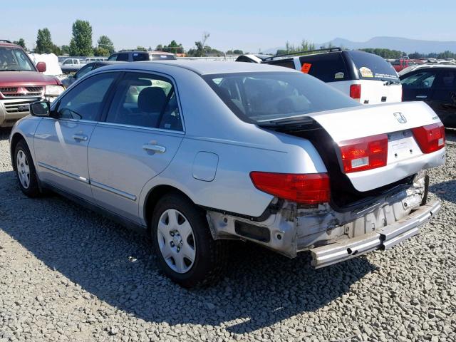 1HGCM56455A157261 - 2005 HONDA ACCORD LX SILVER photo 3