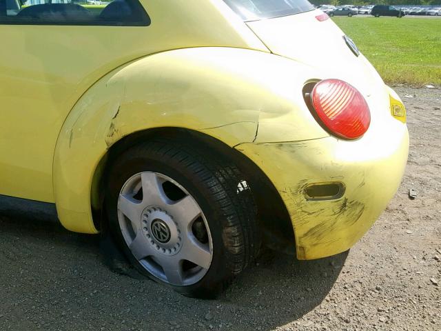 3VWCA21C1YM403067 - 2000 VOLKSWAGEN NEW BEETLE YELLOW photo 9