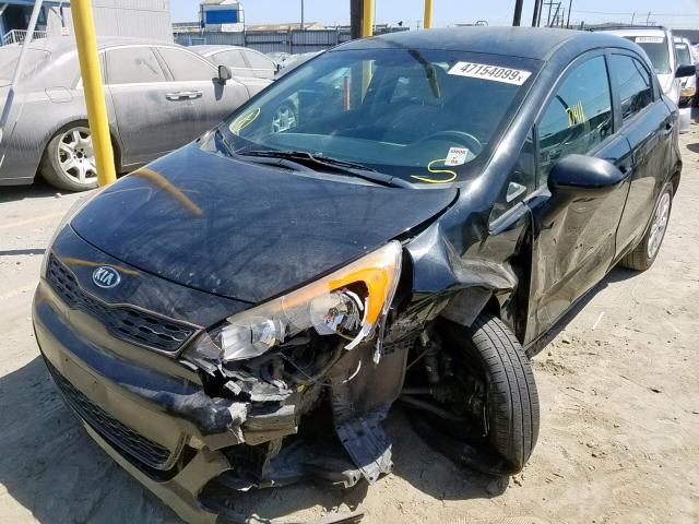 KNADM5A32D6139364 - 2013 KIA RIO LX BLACK photo 2