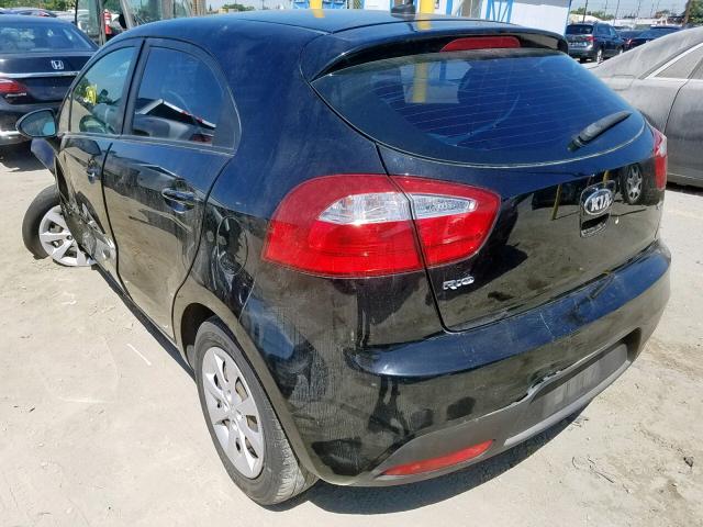 KNADM5A32D6139364 - 2013 KIA RIO LX BLACK photo 3