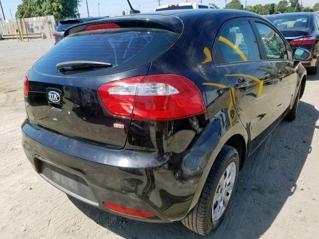 KNADM5A32D6139364 - 2013 KIA RIO LX BLACK photo 4