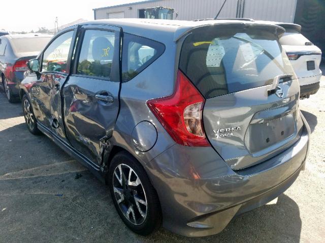 3N1CE2CP2HL376123 - 2017 NISSAN VERSA NOTE GRAY photo 3