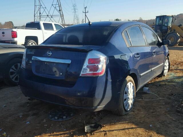 3N1AB6AP6CL607401 - 2012 NISSAN SENTRA 2.0 BLUE photo 4