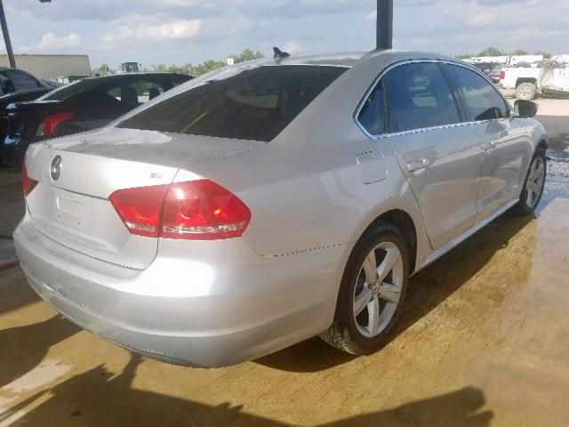 1VWBP7A31DC058075 - 2013 VOLKSWAGEN PASSAT SE SILVER photo 4