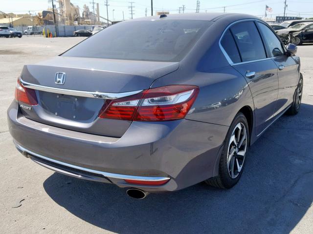 1HGCR2F87HA043981 - 2017 HONDA ACCORD EXL GRAY photo 4