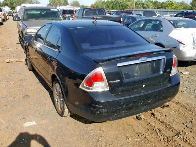 3FAHP08Z57R155595 - 2007 FORD FUSION SEL BLACK photo 3