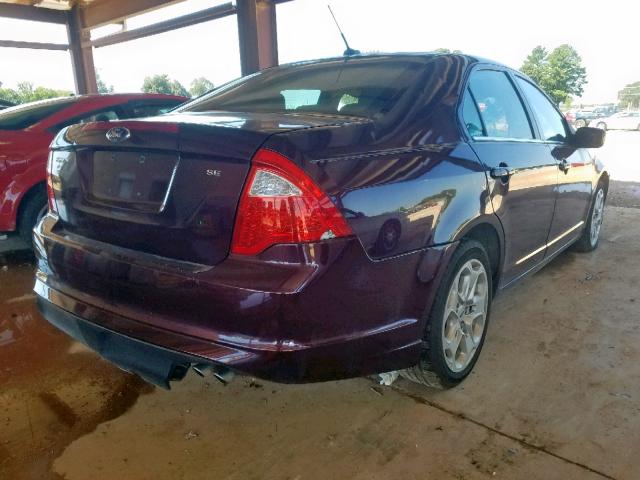 3FAHP0HA7BR323921 - 2011 FORD FUSION SE PURPLE photo 4