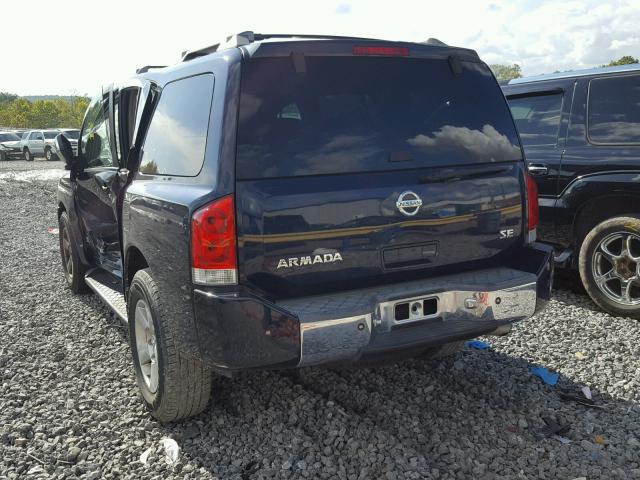 5N1AA08A67N702248 - 2007 NISSAN ARMADA SE BLUE photo 3