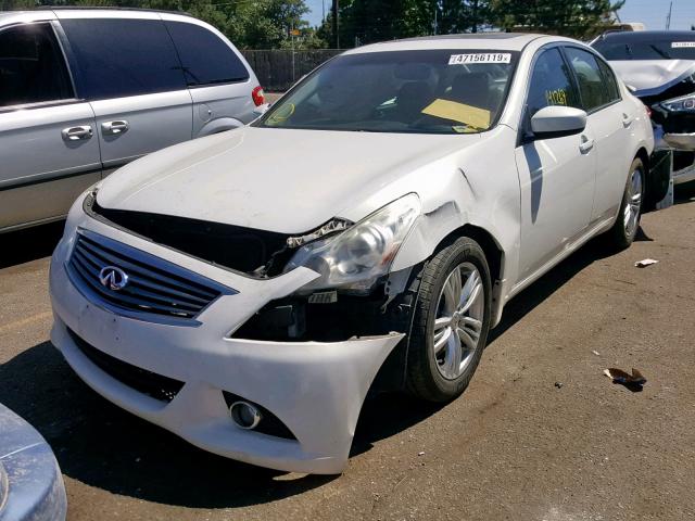 JN1CV6AR7DM756652 - 2013 INFINITI G37 WHITE photo 2