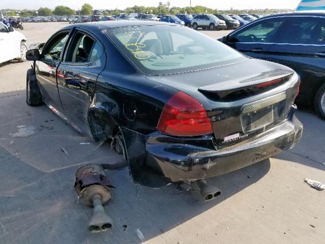 2G2WP522541264931 - 2004 PONTIAC GRAND PRIX BLACK photo 3