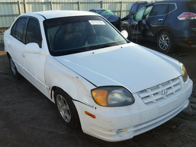 KMHCG45C33U450236 - 2003 HYUNDAI ACCENT GL WHITE photo 1