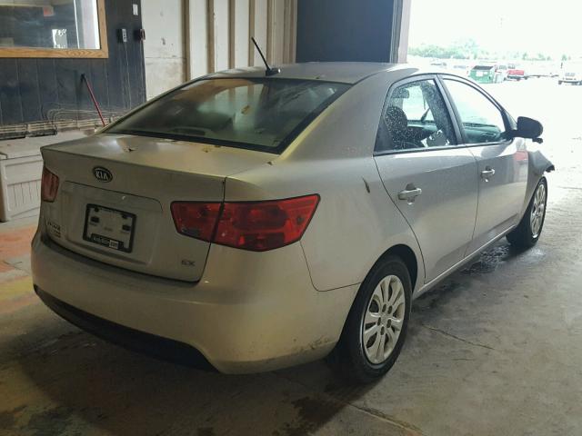 KNAFU4A22B5401722 - 2011 KIA FORTE EX SILVER photo 4