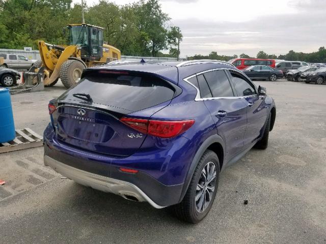 SJKCH5CR9HA035085 - 2017 INFINITI QX30 BASE BLUE photo 4