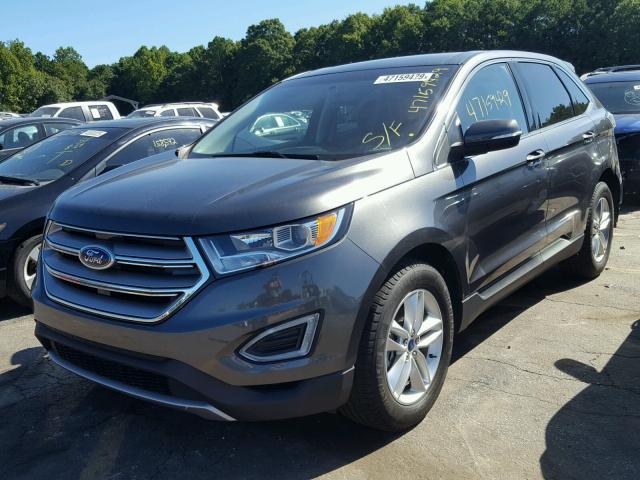 2FMPK3J91HBB02047 - 2017 FORD EDGE SEL GRAY photo 2