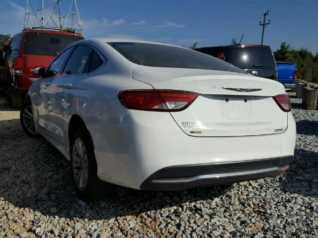 1C3CCCAB1FN636853 - 2015 CHRYSLER 200 LIMITE WHITE photo 3