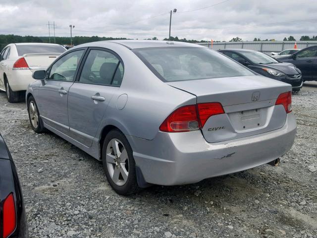 1HGFA16807L071722 - 2007 HONDA CIVIC EX SILVER photo 3