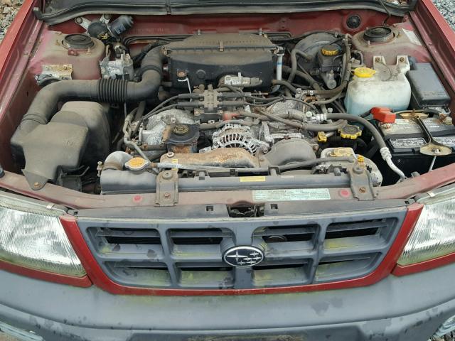 JF1SF6355YH709396 - 2000 SUBARU FORESTER L RED photo 7