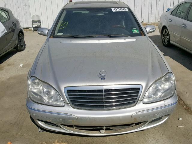 WDBNG75J15A438392 - 2005 MERCEDES-BENZ S 500 SILVER photo 9