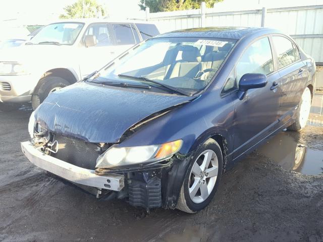 1HGFA16898L050160 - 2008 HONDA CIVIC EX BLACK photo 2