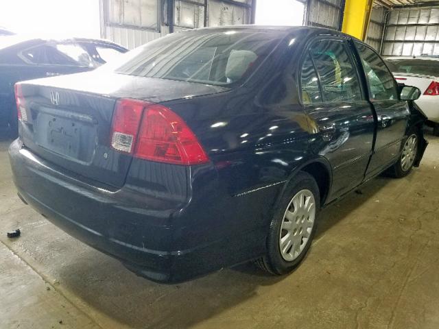 2HGES16665H592221 - 2005 HONDA CIVIC LX BLACK photo 4