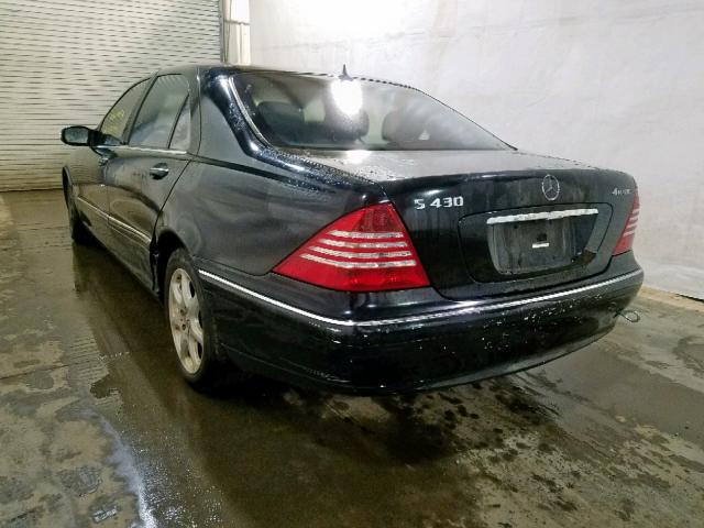 WDBNG83J54A423742 - 2004 MERCEDES-BENZ S 430 4MAT BLACK photo 3