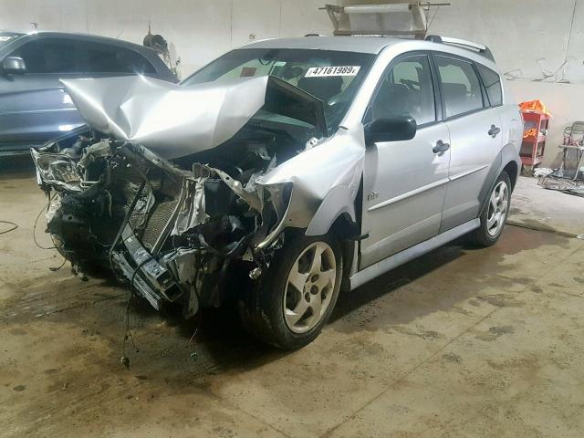 5Y2SL65858Z414299 - 2008 PONTIAC VIBE SILVER photo 2