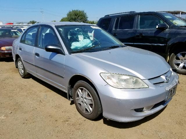 1HGES16394L008174 - 2004 HONDA CIVIC DX V SILVER photo 1