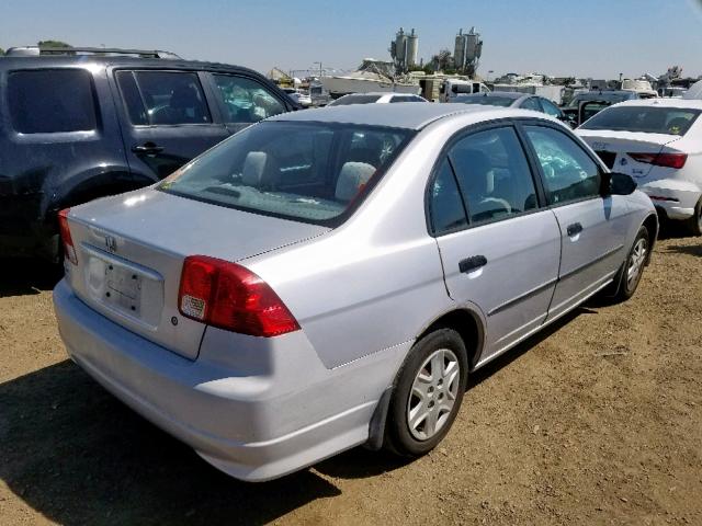 1HGES16394L008174 - 2004 HONDA CIVIC DX V SILVER photo 4