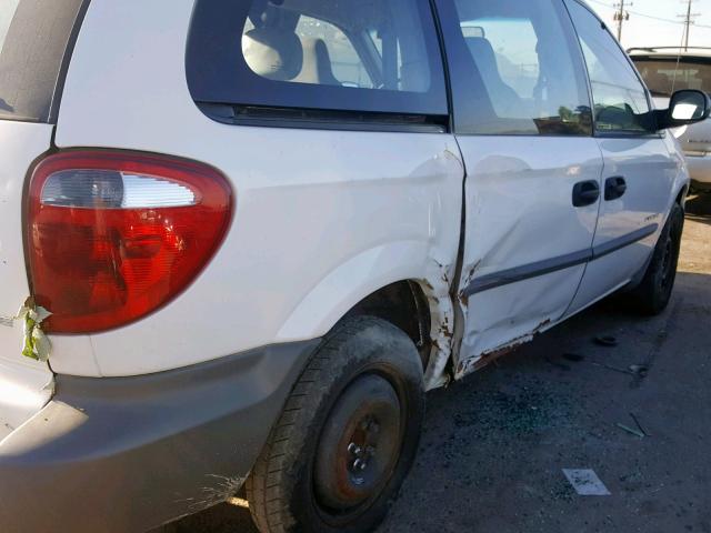 1B4GP25B41B107667 - 2001 DODGE CARAVAN SE WHITE photo 10