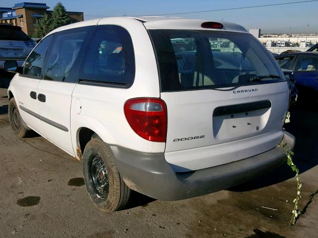 1B4GP25B41B107667 - 2001 DODGE CARAVAN SE WHITE photo 3