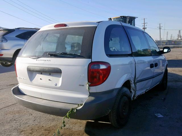 1B4GP25B41B107667 - 2001 DODGE CARAVAN SE WHITE photo 4