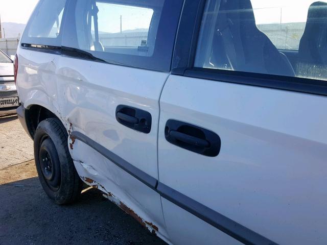 1B4GP25B41B107667 - 2001 DODGE CARAVAN SE WHITE photo 9