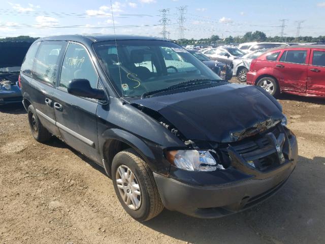 1D4GP25B17B153133 - 2007 DODGE CARAVAN SE BLACK photo 1