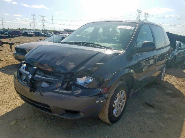 1D4GP25B17B153133 - 2007 DODGE CARAVAN SE BLACK photo 2