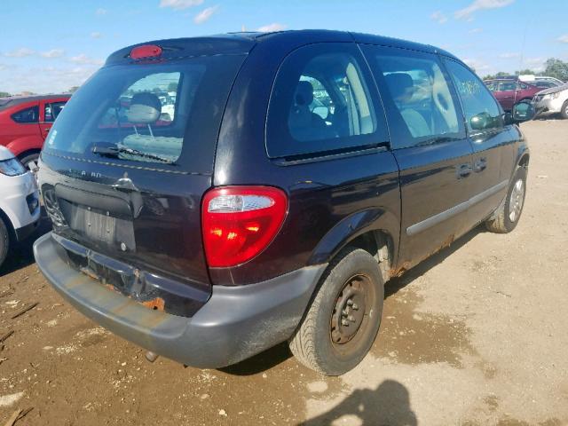 1D4GP25B17B153133 - 2007 DODGE CARAVAN SE BLACK photo 4