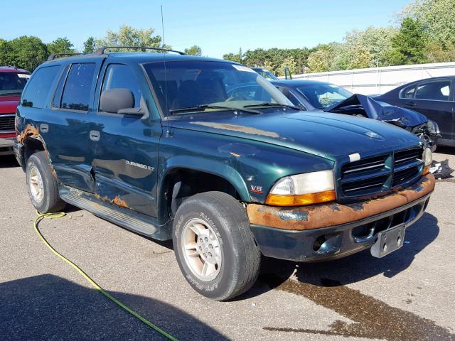 1B4HS28N1YF199039 - 2000 DODGE DURANGO GREEN photo 1