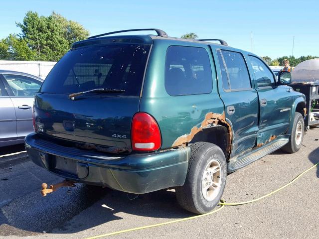 1B4HS28N1YF199039 - 2000 DODGE DURANGO GREEN photo 4