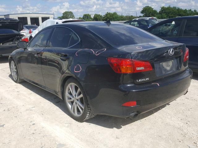 JTHBE262172011763 - 2007 LEXUS IS 350 BLACK photo 3