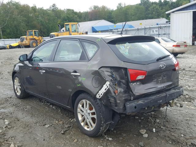 KNAFU5A26B5347976 - 2011 KIA FORTE EX GRAY photo 3