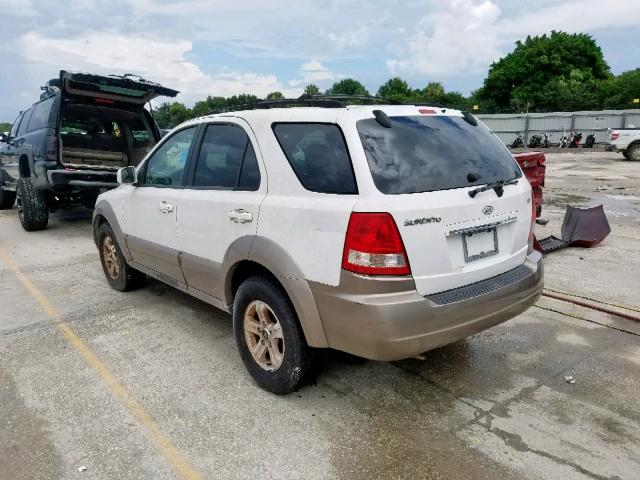 KNDJD733355464403 - 2005 KIA SORENTO WHITE photo 3