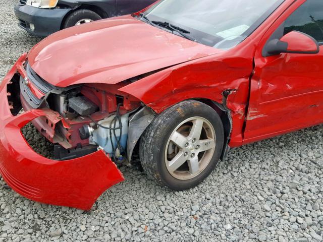 1G1AF5F51A7169609 - 2010 CHEVROLET COBALT 2LT RED photo 9