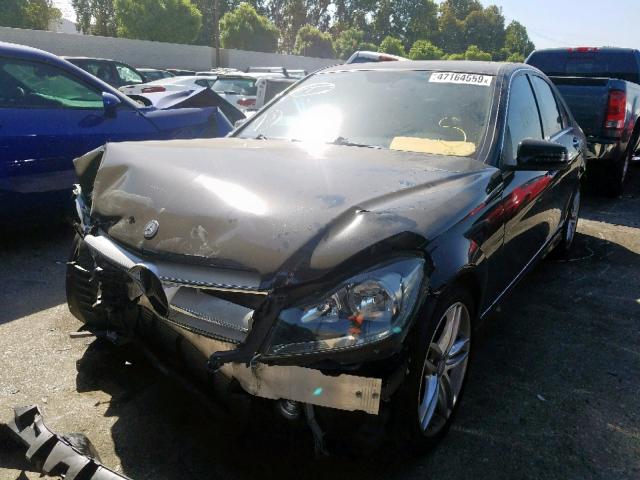 WDDGF4HB4DR273458 - 2013 MERCEDES-BENZ C 250 BLACK photo 2