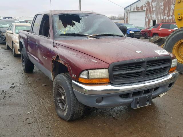 1B7GG2AN4YS661806 - 2000 DODGE DAKOTA QUA BURGUNDY photo 1