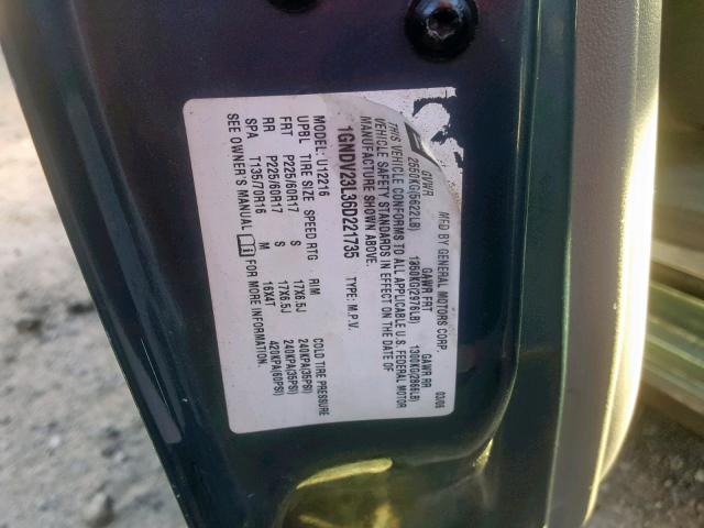 1GNDV23L36D221735 - 2006 CHEVROLET UPLANDER L 灰色 照片 10