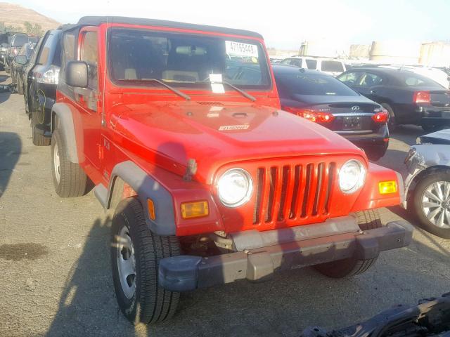 1J4FA39S74P709481 - 2004 JEEP WRANGLER X RED photo 1