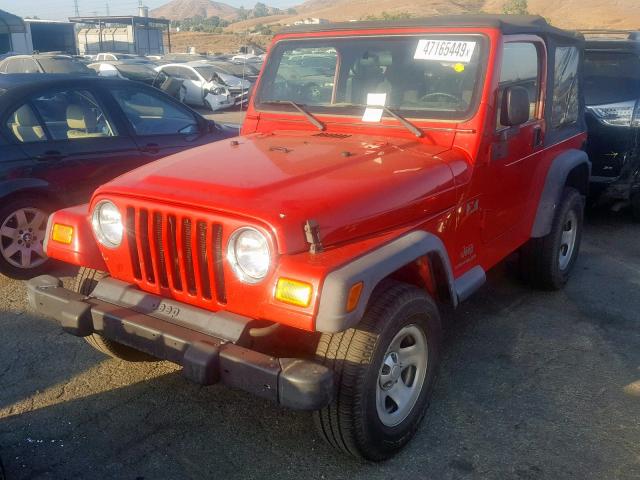 1J4FA39S74P709481 - 2004 JEEP WRANGLER X RED photo 2