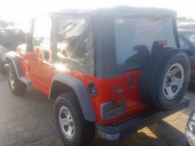 1J4FA39S74P709481 - 2004 JEEP WRANGLER X RED photo 3